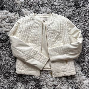 Bagatelle white leather jacket